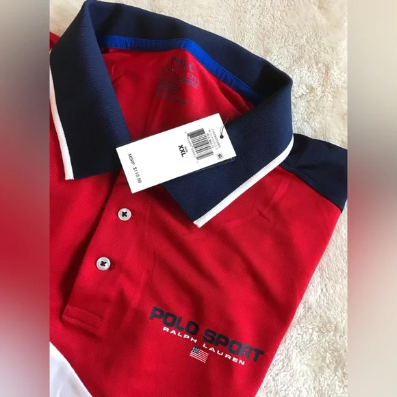 Polo Sport Ralph Lauren Red and Blue Polo Shirt